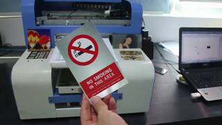 small size UV printer for Aluminium sign plate printing [upl. by Gustie494]