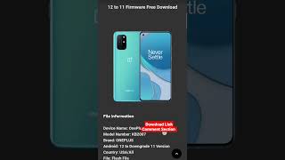 OnePlus 8T 5G KB2007 Downgrade Android 12 to 11 Firmware Free OnePlus 8T KB2007 Downgrade [upl. by Eseerehs376]