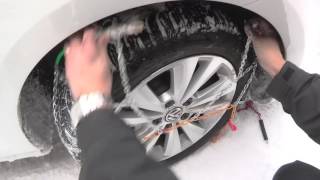 POLAIRE Prime 9  passanger car snow Chain fiting  Chaine à neige tourisme demontage [upl. by Fosdick501]