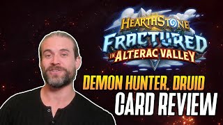 Hearthstone Fractured in Alterac Valley  Demon Hunter and Druid Card Review [upl. by Sunda710]