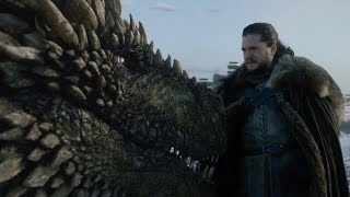 Jon Snow rides a dragon  Game of Thrones Season 8 [upl. by Robbin]