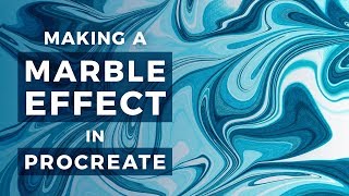 Making a Marble Effect in Procreate  Bardot Brush [upl. by Emelita]