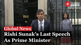 Rishi Sunak Steps Down As Party Leader Apologises To Voters In Downing Street Address [upl. by Alikee]