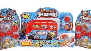 Zuru Smashers Series 1 Sports Smash Bus and Smash 8 Packs Blind Box Unboxing Toy Review [upl. by Gar267]