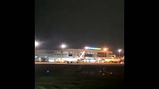 TAXI to the APRON landing taxi taxiway apron ahmadyaniinternationalairport nightflight [upl. by Abagael]