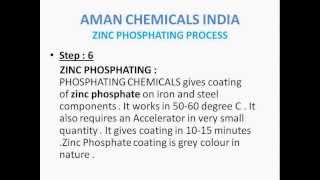 Zinc Phosphating ProcessStep by StepAMAN CHEMICALS INDIA [upl. by Nilcaj]