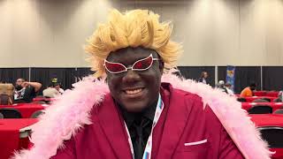 Doffy Cosplayer does a Doffy Deck Profile  Bandai Card Fest Dallas [upl. by Dolli272]