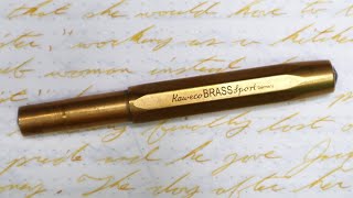 Kaweco Brass Sport Fountain Pen Ink [upl. by Htomit53]