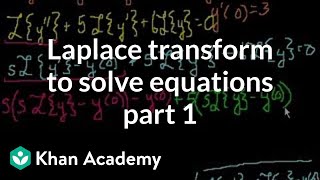 Laplace transform to solve an equation  Laplace transform  Differential Equations  Khan Academy [upl. by Elleimac]