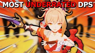 Most UNDERRATED DPS In Genshin Impact  UPDATED Yoimiya Guide 2024 [upl. by Enomor]