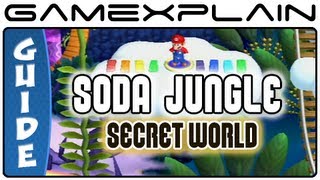 New Super Mario Bros U  Secret World in Soda Jungle amp Meringue Clouds Shortcut [upl. by Anneiv]