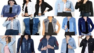 Stylish denim jacket  Latest jeans denim jacket for girls Denim jacket different colours for girls [upl. by Anilram]