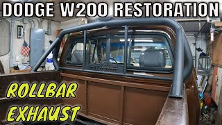 Sidepipes and Rollbar Install 1980 Dodge W200 Restoration [upl. by Samohtnhoj567]