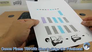 Canon Pixma TS3150 How to do Print Head Alignment [upl. by Eilloh946]