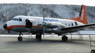 Air North HS748 Takeoff from Dawson City [upl. by Schilling]