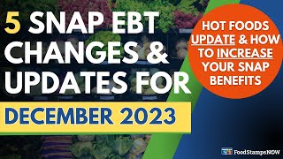 Dec 2023 Food Stamps Update Hot Foods UPDATE amp How to INCREASE your SNAP Benefits [upl. by Yahc]