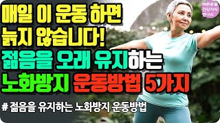 늙지않으려면 매일 이 운동하세요 젊음을 유지하는 노화방지운동 늙지않는 운동방법 5가지 이 운동하면 늙지않습니다 40대 50대 60대 홈트레이닝스트레칭중년건강요가자세 [upl. by Neila]