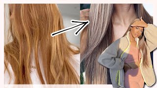 How To Transform Brassy Hair Into ASH BRONDE 🤍 Yolissa Hair [upl. by Otreblada]