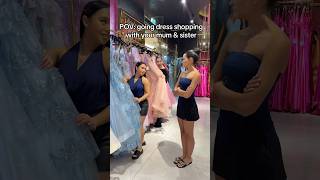 Who’s mum and sister is this 🤣 prom promdress formal formaldresses promdressshopping [upl. by Annaiek]