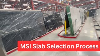 MSI Granite Quartz Slab Selection Process [upl. by Dhruv]