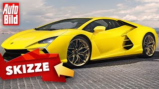 Lamborghini AventadorNachfolger 2023  So könnte der neue Aventador aussehen  Skizze [upl. by Nwahsar76]