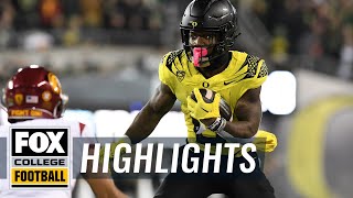 USC Trojans vs No 6 Oregon Ducks Highlights  CFB on FOX [upl. by Keeley]