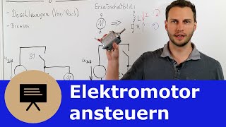 0x32 Elektromotoren ansteuern Ersatzschaltbild Halbbrücke VollbrückeHBrücke [upl. by Mohandas]