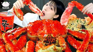 ASMR MUKBANG 직접 만든 대왕 킹크랩 먹방 amp 레시피 SEAFOOD GIANT KING CRAB EATING SOUND [upl. by Arrad937]