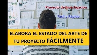 CÓMO HACER EL ESTADO DEL ARTE EN UN PROYECTO DE INVESTIGACIÓN O TESIS EJEMPLO [upl. by Nosduh]