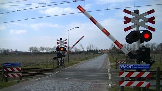 Spoorwegovergang Zevenbergen  Dutch railroad crossing [upl. by Hasen]