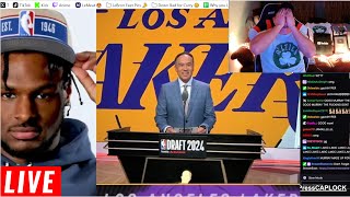 Bronny James DRAFTED to Lakers LIVE Reaction [upl. by Lachish]