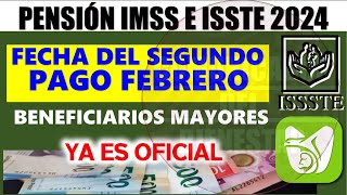 🔥📢 Pensión IMSS e ISSSTE💸🥳FEBRERO FECHA DE PAGO 2024 este día DEPÓSITAN Adultos Mayores [upl. by Rednijar690]