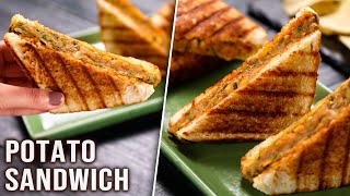 Potato Masala Sandwich Recipe  Easy BreakfastSnack Recipes For Tiffin Box  Students Kids Work [upl. by Nhar]