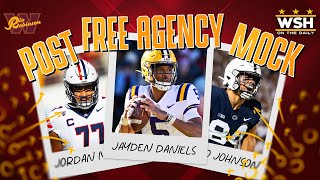 Washington Commanders 7 Round Mock Draft 30  POST FREE AGENCY BLEACHER REPORT STREAM nfl [upl. by Cybil]