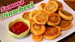 Samosa Pinwheel  Aaloo Ki Bhakarwadi  Evening Snacks or Party Appetizer Recipe [upl. by Aissirac]