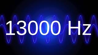 13000 Hz clean pure sine wave TEST TONE 13 khz frequency [upl. by Sansone]