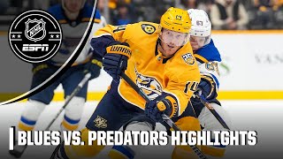 St Louis Blues vs Nashville Predators  Full Game Highlights  NHL on ESPN [upl. by Radley129]