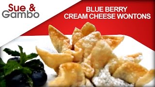 Blueberry Cream Cheese Wonton [upl. by Asteria]