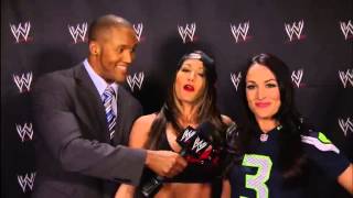 The 12th Man takes over the WWE App Daniel Bryan and The Bella Twins  February 3 2014 [upl. by Keary]