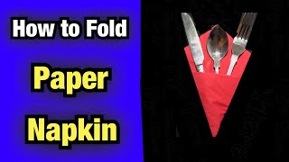 Fold a Paper Napkin  Simple Napkin Folding  DIY  Easy Origami [upl. by Niar]