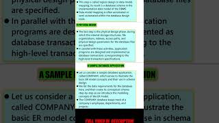 USING HIGH LEVEL CONCEPTUAL DATA MODELS  A SAMPLE DATABASE APPLICATION dbms computerscience bca [upl. by Horton]