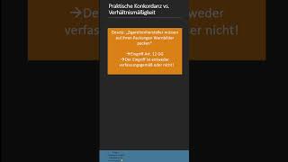 Praktische Konkordanz vs Verhältnismäßigkeit [upl. by Vilberg]