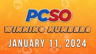 P574M Jackpot Super Lotto 649 2D 3D 6D and Lotto 642  January 11 2024 [upl. by Arvo]