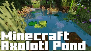 Minecraft Build  Beautiful Axolotl Pond minecraft [upl. by Liag]