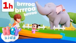 Les sons des animaux en chanson   Apprendre les Animaux pour Bébé  HeyKids en Français [upl. by Adnohsat505]