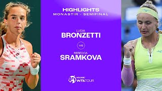 Lucia Bronzetti vs Rebecca Sramkova  2024 Monastir Semifinal  WTA Match Highlights [upl. by Ninel766]