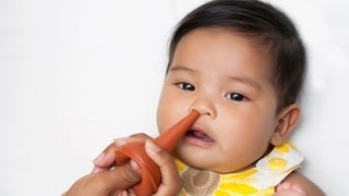 How to Use an Aspirator to Remove Mucus  Infant Care [upl. by Calondra246]