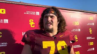 USC Center Jonah Monheim talks about Minnesota and looks forward to Penn State ￼ [upl. by Lambart]