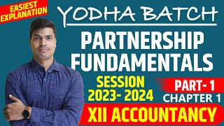 Accounting for partnership firms Fundamentals class 12 Accounts Chapter 1 Part 1  session 202324 [upl. by Attirb868]