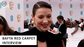 Caitriona Balfe  BelfastOutlander  2022 BAFTA Red Carpet Interview [upl. by Daggett529]